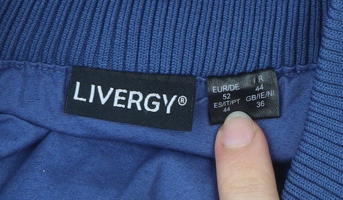 Mens UK Size 36 Livergy Blue Bomber Jacket
