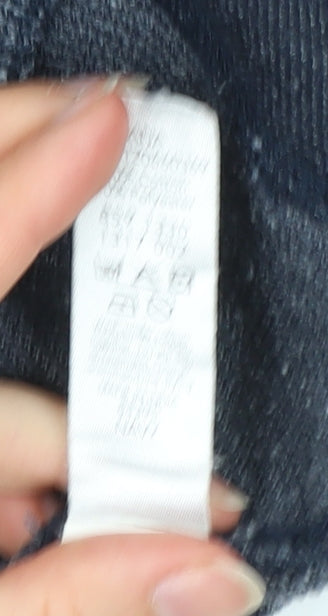 Boston Crew Mens Blue Henley Jumper Size L Long Sleeve Cotton Blend