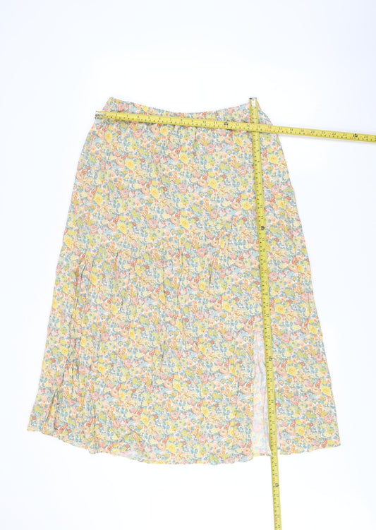 Marks and Spencer Womens Multicoloured Floral A-Line Skirt Size 12