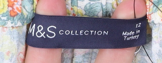 Marks and Spencer Womens Multicoloured Floral A-Line Skirt Size 12