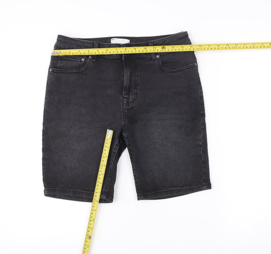 ASOS DESIGN Men’s Black Slim Denim Shorts Size 32 W32