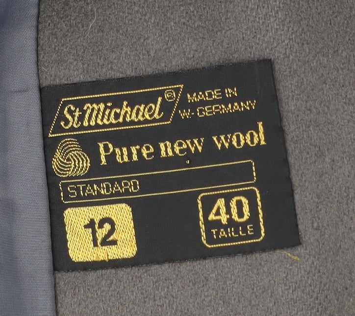 Mens UK Size 40 Marks and Spencer Grey Overcoat
