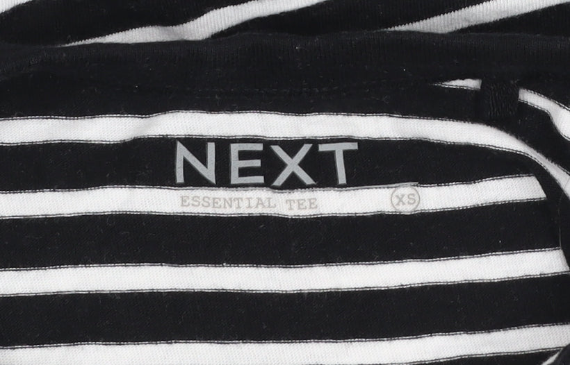 Womens UK Size XS NEXT Black Basic T-Shirt