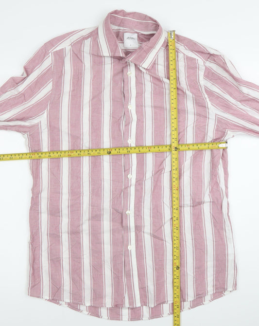 Mens UK Collar Size L Burton Menswear Smart Red Dress Shirt
