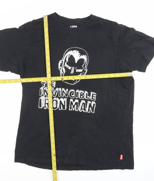 Uniqlo Marvel Men’s Black M Iron Man Graphic T-Shirt Cotton