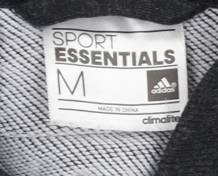 Adidas Women’s Black Medium Full Zip Hoodie Sweatshirt Sport Essentials