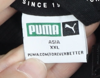 Puma Women Black XL Track Jacket Full Zip Cotton Blend Sportswear