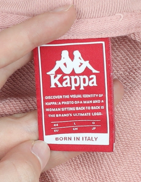 Kappa Women Pink Full Zip Hoodie Size 16 Logo Sportswear
