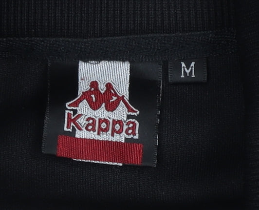 Kappa Women's Black Medium Track Jacket Full Zip Sportswear