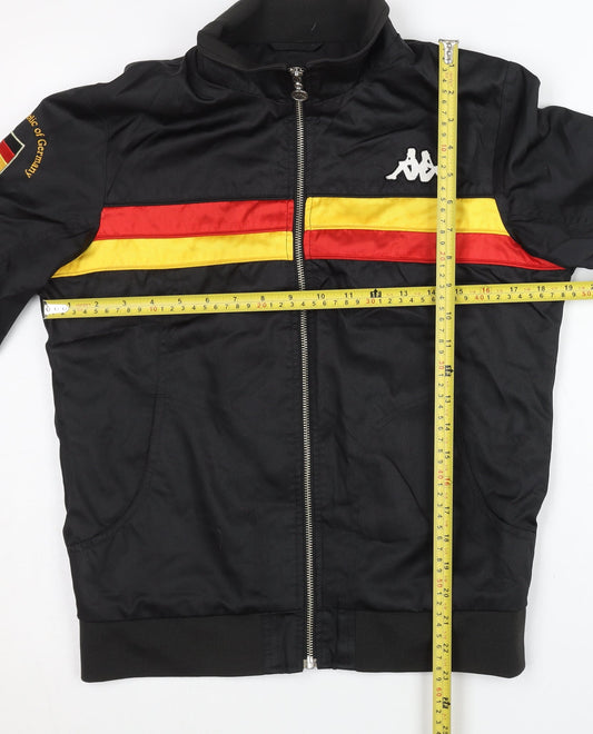 Kappa Womens Black Size 12 Track Jacket Germany Logo Full Zip