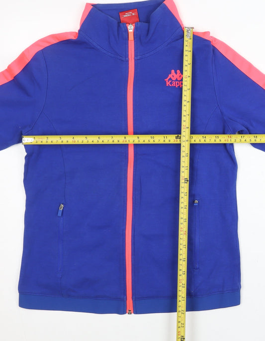 Kappa Women Blue Track Jacket Size 12 Full Zip Sportswear