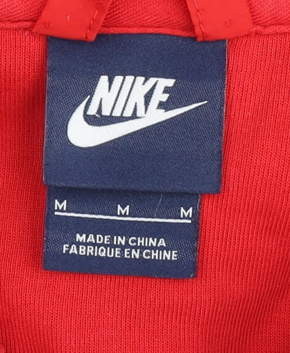 Nike Women’s Red Full Zip Hoodie Sweatshirt M Sportswear