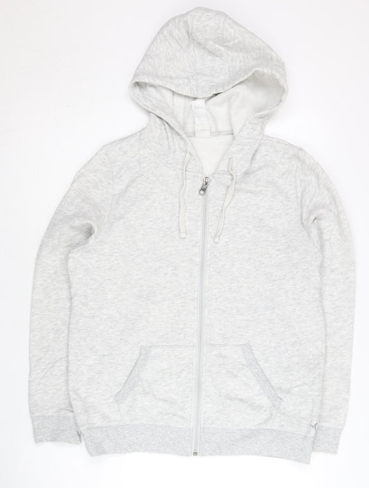 Womens UK Size M DECATHLON Grey Full Zip Hoodie