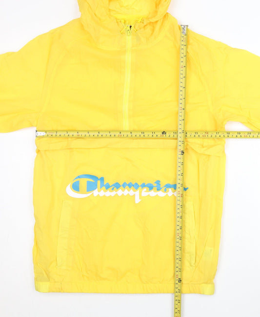 Champion Women’s Yellow Small Windbreaker Hooded Jacket