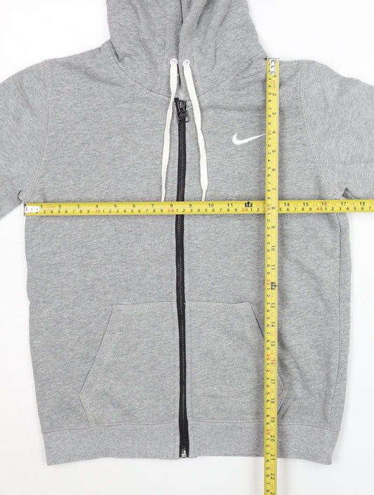 Nike Women’s Grey Full Zip Hoodie Small Cotton Sportswear