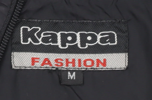 Kappa Women’s Black Track Jacket Size M Lightweight Full Zip