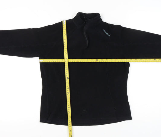 Quechua Women Black Fleece Pullover Sweatshirt Size 16 Hiking