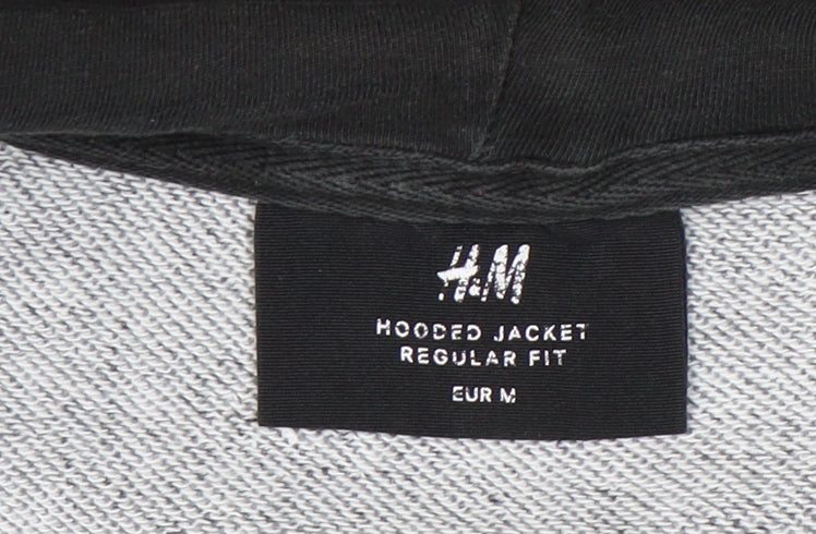 Mens UK Size M H&M Grey Full Zip Hoodie