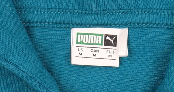 Puma Women’s Blue Pullover Hoodie Size M Logo Sportswear