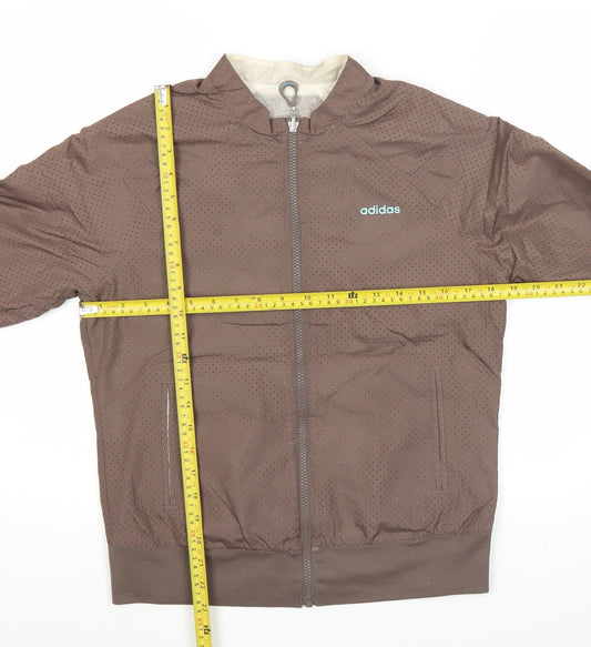 Adidas Women’s Brown Track Jacket Size 12 Lightweight Activewear