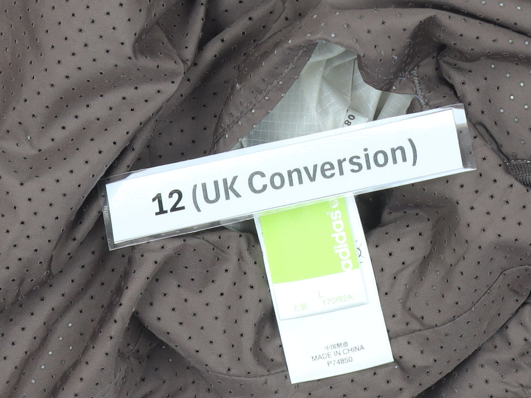 Adidas Women’s Brown Track Jacket Size 12 Lightweight Activewear