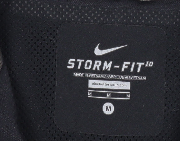 Nike Women Black M Storm-Fit Running Track Jacket Slim Fit