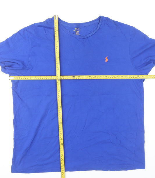 Ralph Lauren Men’s Blue XL V-Neck Cotton Short Sleeve T-Shirt