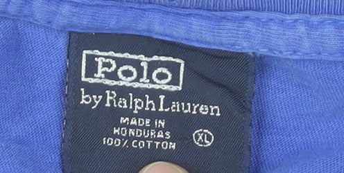 Ralph Lauren Men's Blue XL Cotton Crew Neck T-Shirt