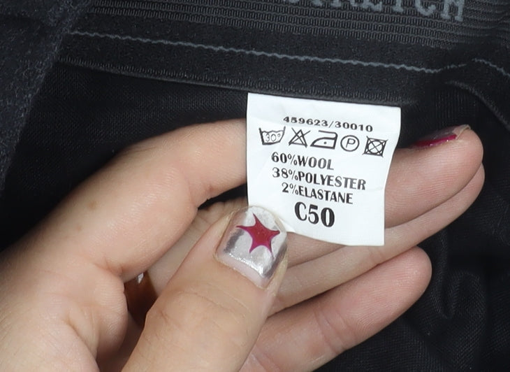 Lapidus Mens Black Wool Blend Dress Pants Size 34 Straight Leg