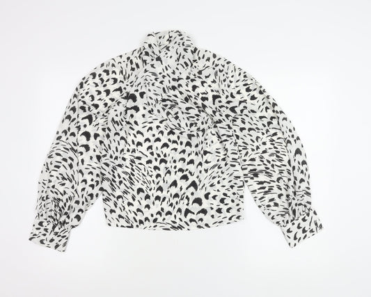 Womens UK Size 6 ASOS White Wrap Blouse