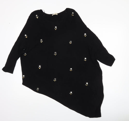 Womens UK Size 8 Phase Eight Black Pullover Jumper