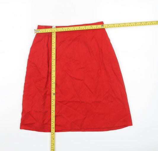Principles Women’s Red A-Line Knee Length Petite Skirt UK 8