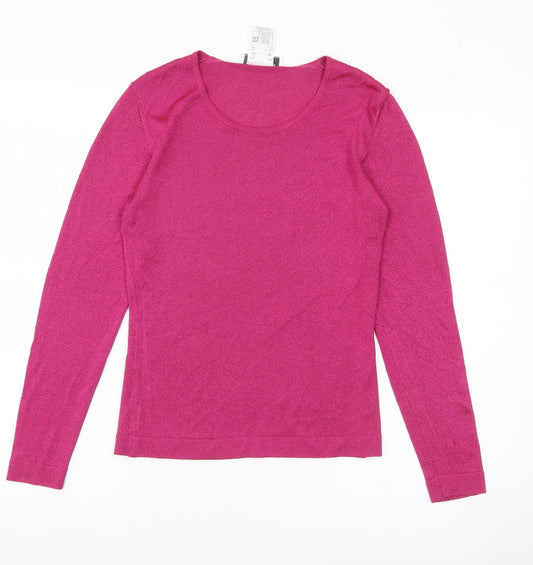 Womens UK Size S Jaeger Pink Pullover Jumper