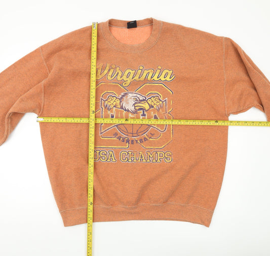 Urban Outfitters Mens Orange Sweatshirt L Graphic Print Pullover