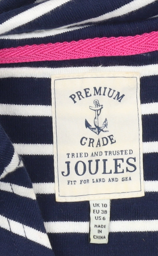 Joules Women’s Blue Striped Cotton Tank Dress Size 10 Nautical