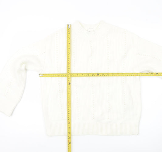 Womens UK Size M Marks and Spencer Ivory Pullover Jumper