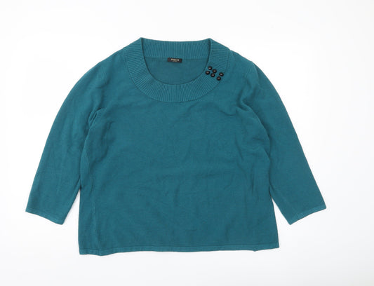 Womens UK Size XL Precis Petite Green Pullover Jumper