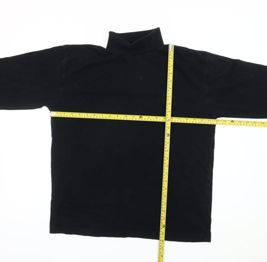 Mens UK Size M Cotton Traders Black Pullover Sweatshirt
