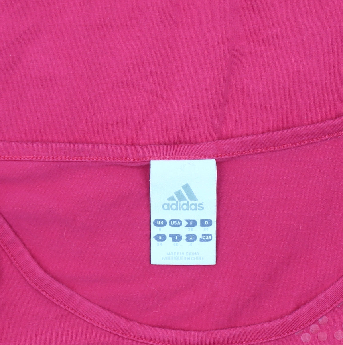 Womens UK Size 8 adidas Pink Basic T-Shirt