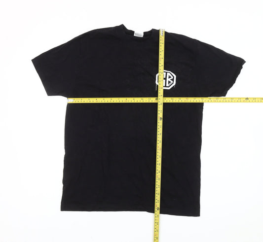 Russell Men’s Black Graphic Print T-Shirt Size S Short Sleeve Cotton