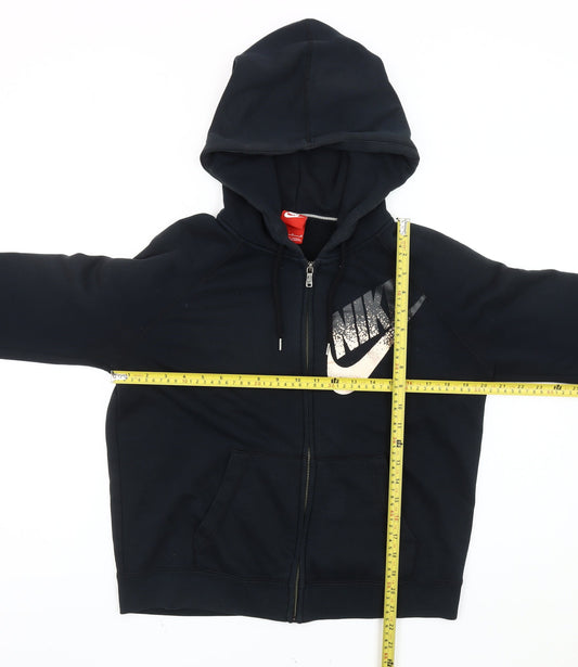 Nike Women’s Black Full Zip Hoodie Sweatshirt Size M