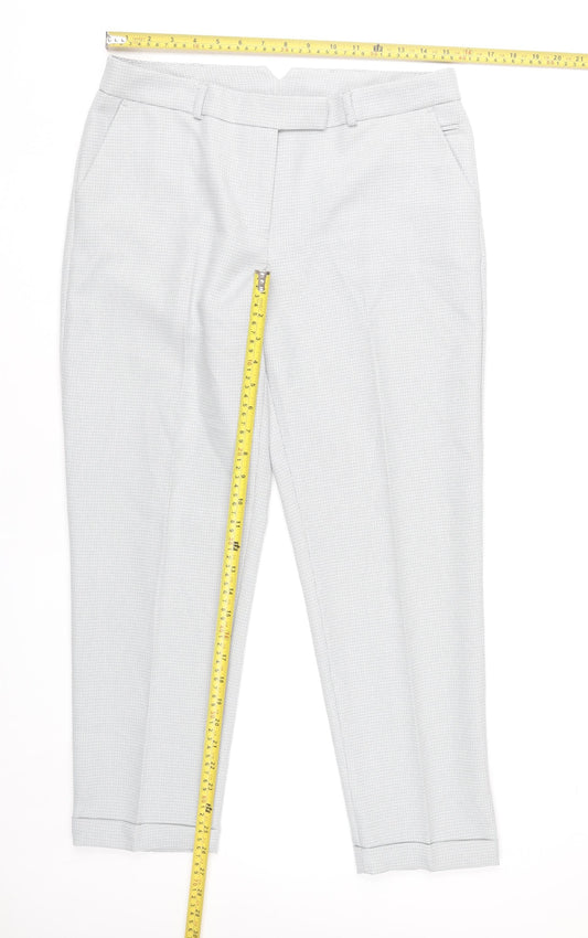 Womens UK Size 12 Dorothy Perkins Regular Fit Ankle Grey Trousers