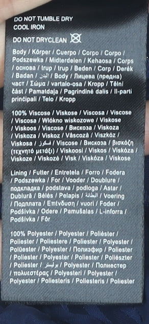 Pieces Women Blue Striped Short A-Line Skirt Size M Viscose