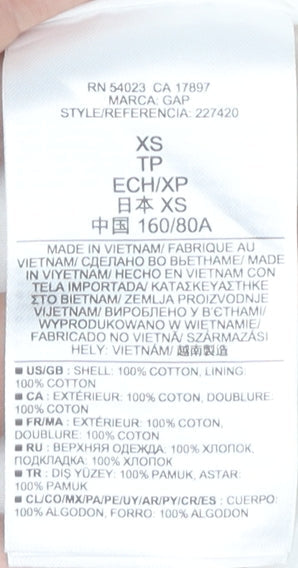 Gap Women’s White XS A-Line Sleeveless Cotton Summer Dress