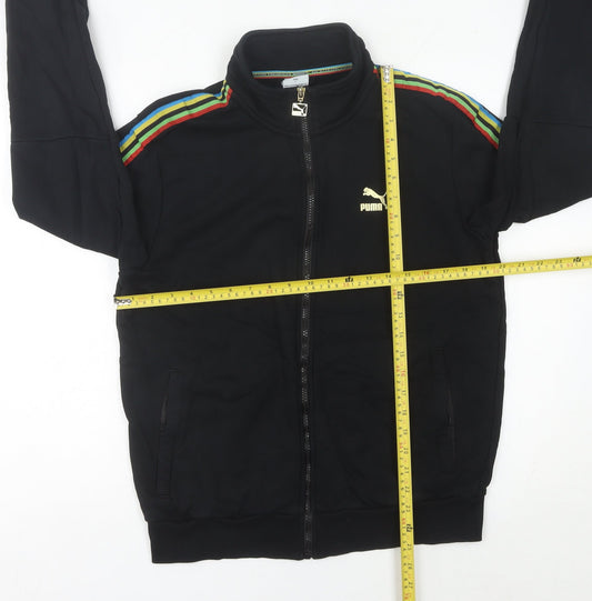 Puma Mens Black Track Jacket M Regular Fit Full Zip Sports