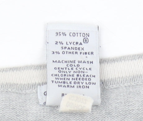 GAP Women’s Grey Cotton Crew Neck Pullover Jumper Size L