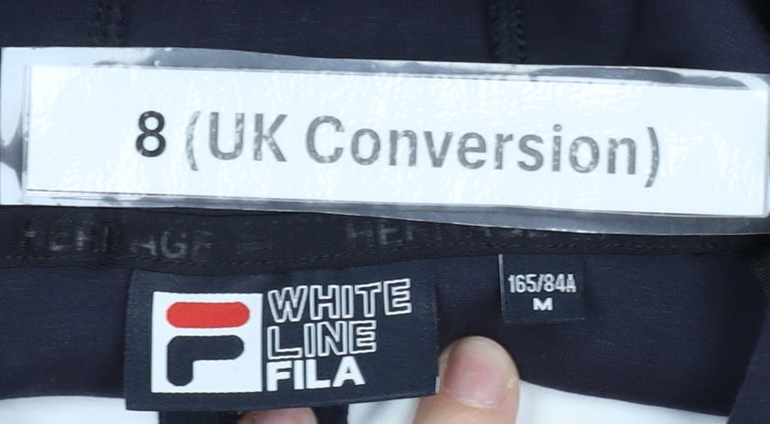 Fila White Line Womens Navy Floral Full Zip Hoodie Size 8