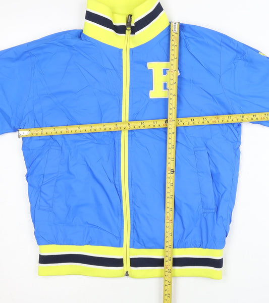 Kappa Womens Blue Varsity Jacket Size 10 Italy Sports Full Zip