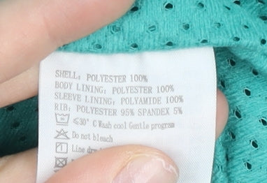 Kappa Women’s Green Track Jacket Size 8 Full Zip Sports Lightweight