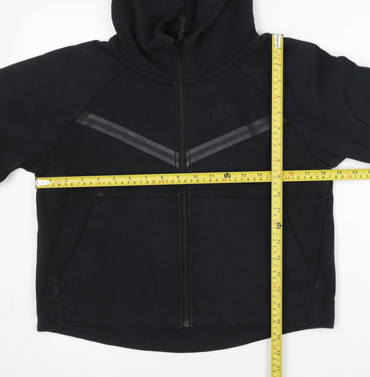 Nike Women's Black XS Full Zip Hoodie Sweatshirt Cotton Blend